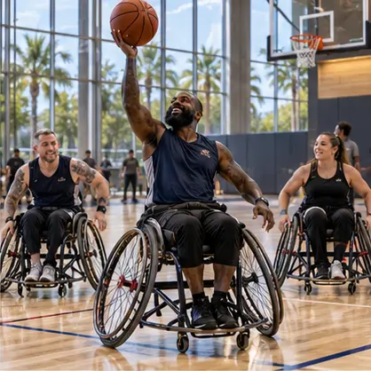 Adaptive basketball competition