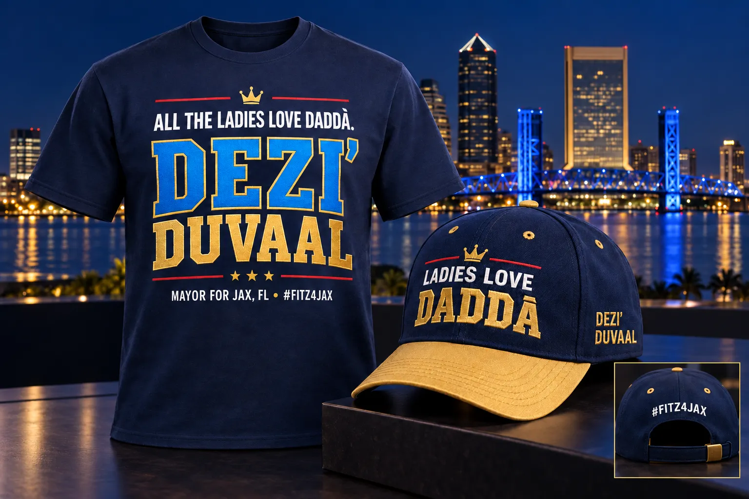 Daddà and Dezi’ Duvaal limited-edition campaign shirt and hat, available separately