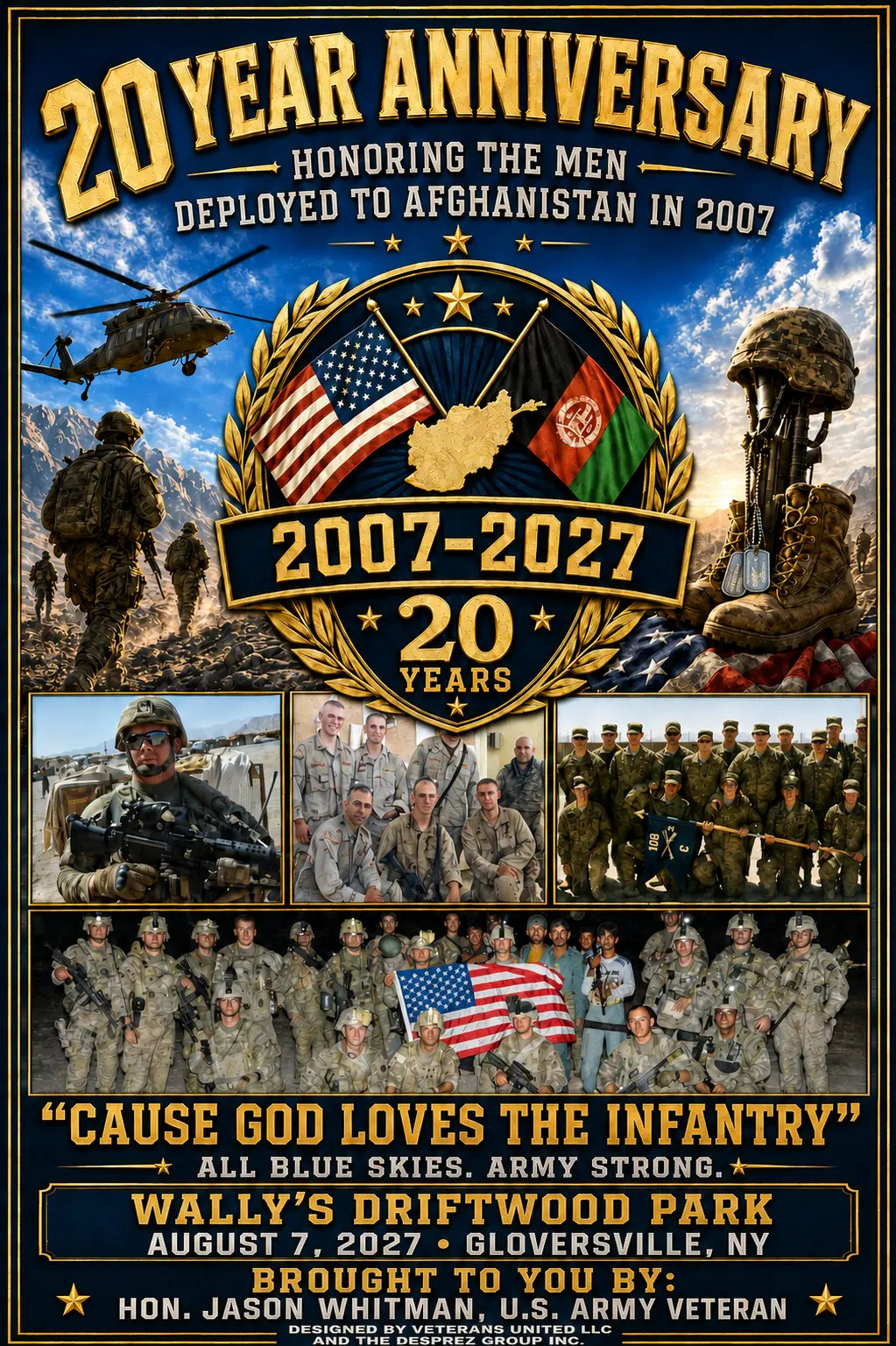 Navy and Gold Military Anniversary