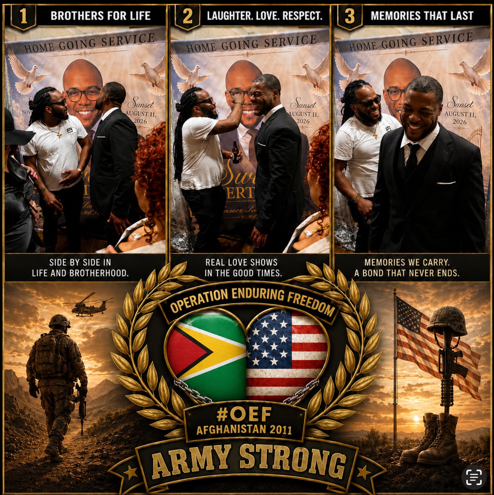 Operation Enduring Freedom brotherhood and service collage