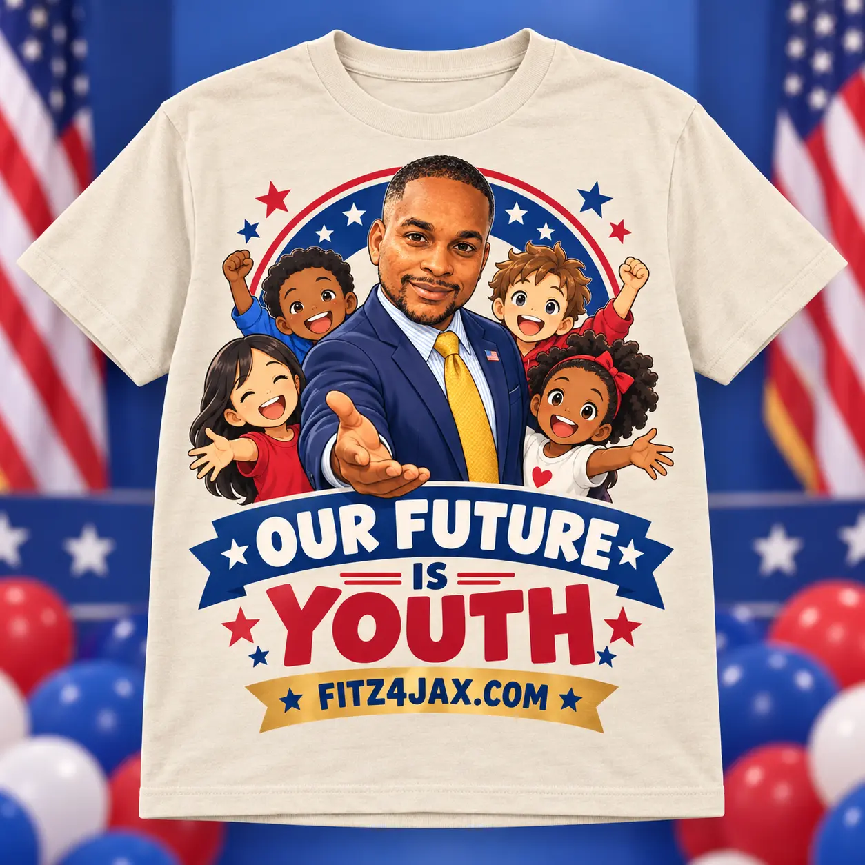 Our Future Is Youth anime FITZ4JAX campaign shirt