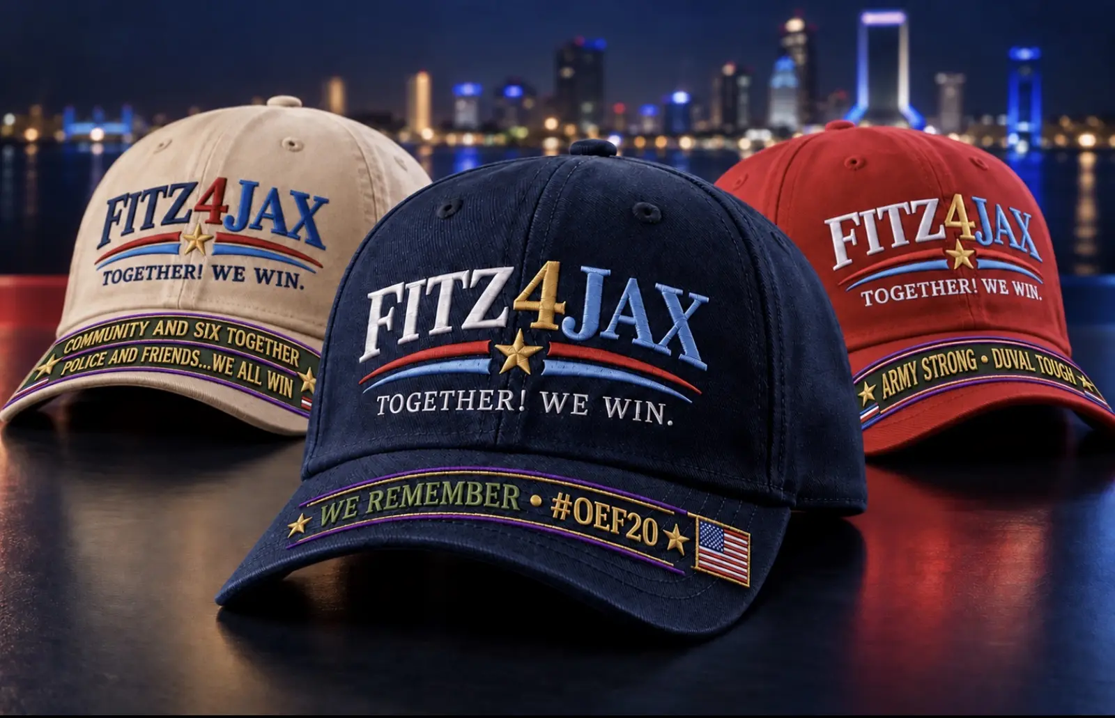OEF remembrance FITZ4JAX campaign hats