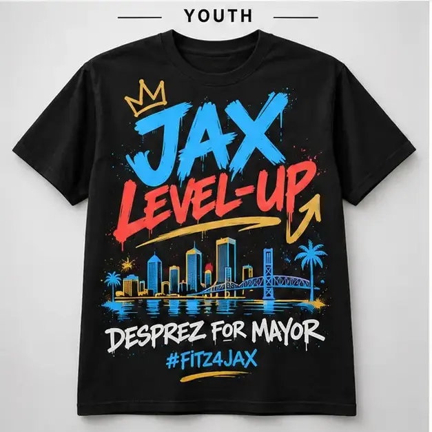 Black youth JAX Level-Up Desprez for Mayor shirt